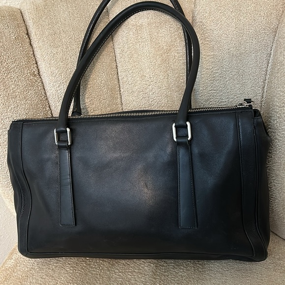 Vintage Coach Black Leather Bonnie Legacy Zip Large Shoulder Bag Y2K - Picture 2 of 14